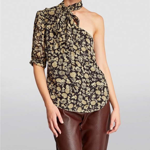 Ralph Lauren floral one shoulder blouse - Picture 3 of 3